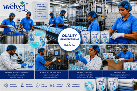 Premium Welvet Wash laundry pods packaging design